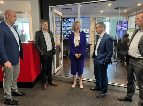 Convergint Oceania’s Managing Director Dean Monaghan meeting with Ben Carroll the Victorian Minister for Public Transport