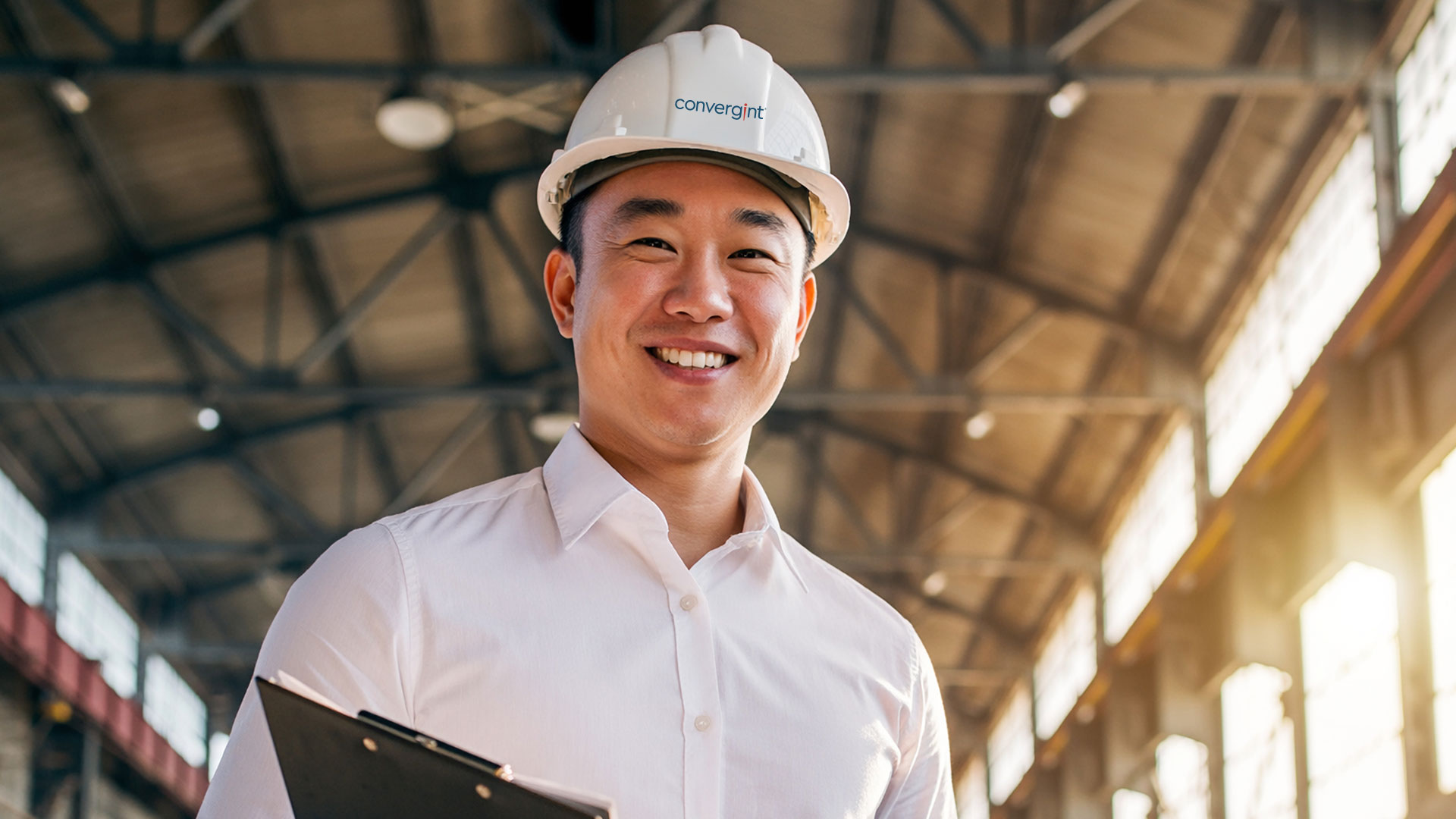 Happy convergint worker