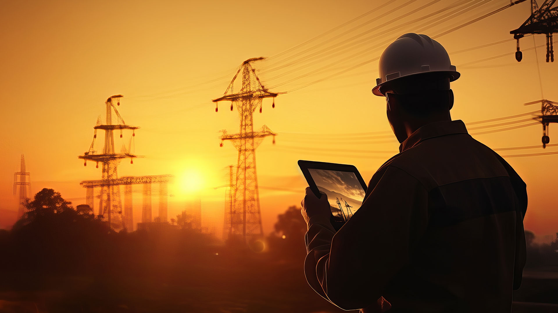 Convergint employee on ipad